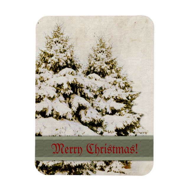 Íman Winter Evergreens Vintage (Vertical)
