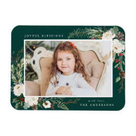 Íman Winter Floral | Imagem fotográfica de Natal