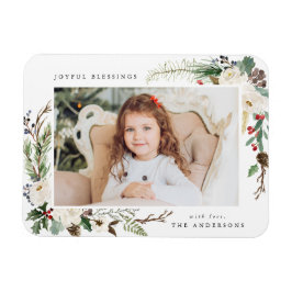 Íman Winter Floral | Imagem fotográfica de Natal
