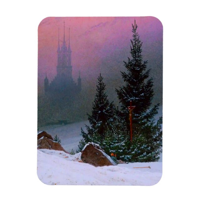 Íman Winter Landscape Caspar David Friedrich (Vertical)