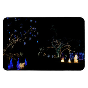 Íman Winter Wonderland Lights Blue and White Holiday