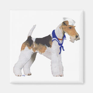 Íman Wire Fox Terrier Marinheiro