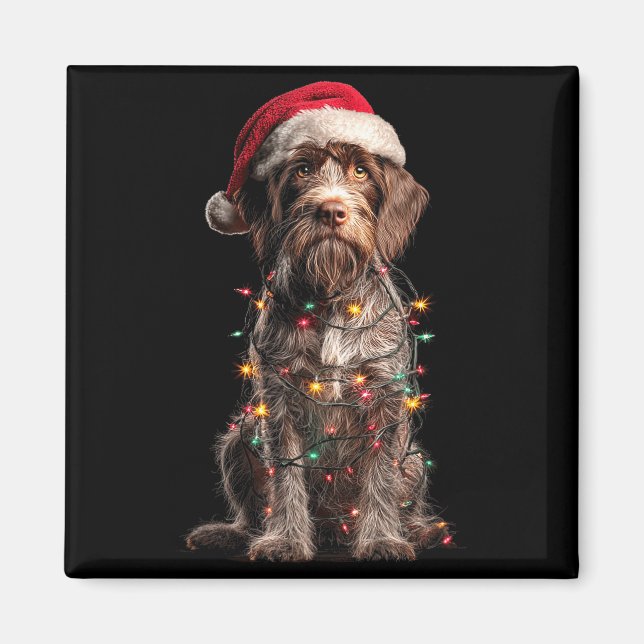 Íman Wirehaired Inting Griffon Christmas Graphics Dog L (Frente)