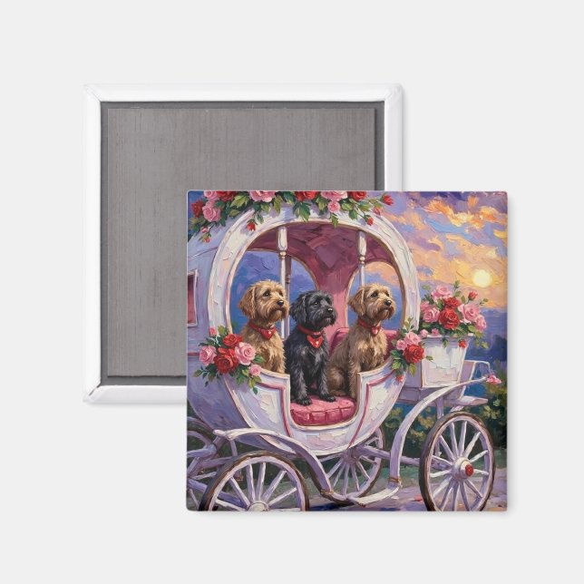 Íman Wirehaired Pointing Griffon Dog Valentine's Day (Front/Back)