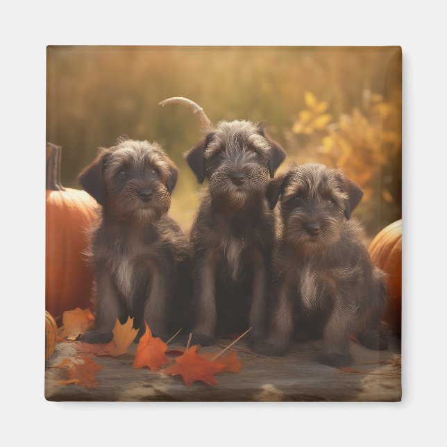 Íman Wirehaired Pointing Griffon Puppy Autumn (Frente)