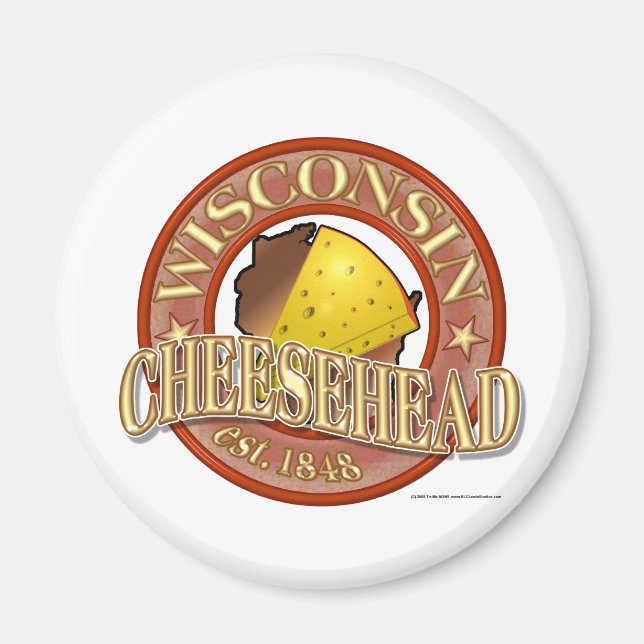 Íman Wisconsin Cheesehead Seal (Frente)