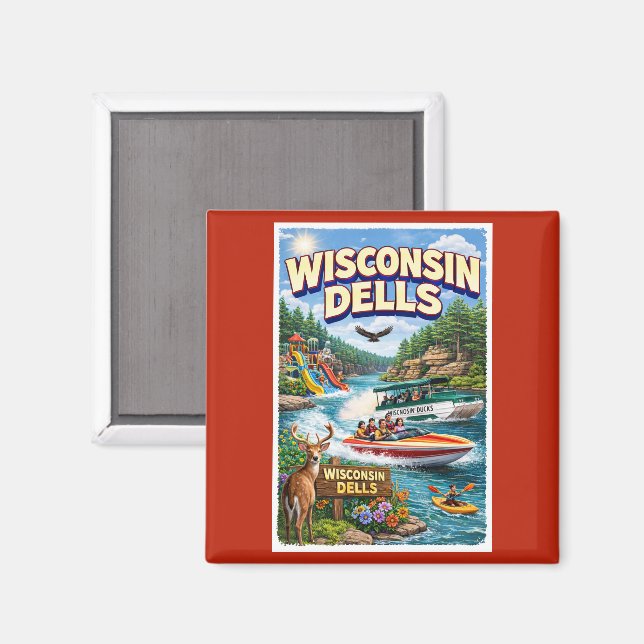 Íman Wisconsin Dells Adventure – Waterparks and Ducks (Front/Back)