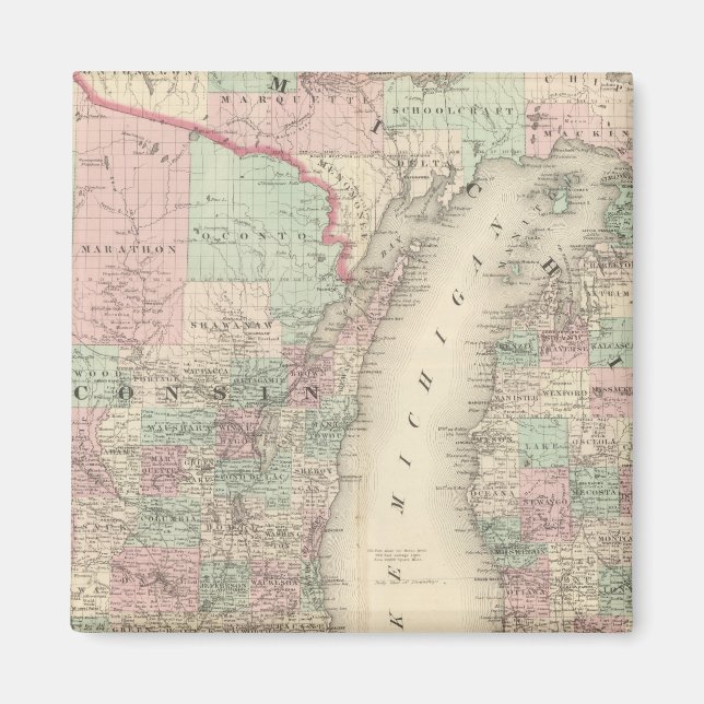 Íman Wisconsin e Michigan (Frente)