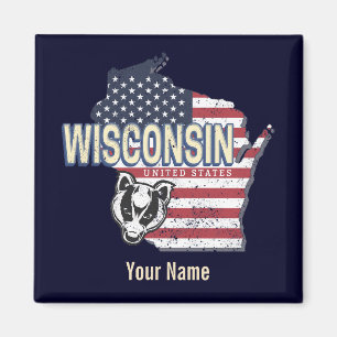 Íman Wisconsin Estados Unidos - Estado Unidos - Mapa Vi