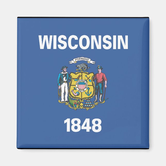 ÍMAN WISCONSIN FLAG (Frente)