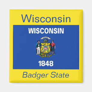 Íman Wisconsin Flag Magnet