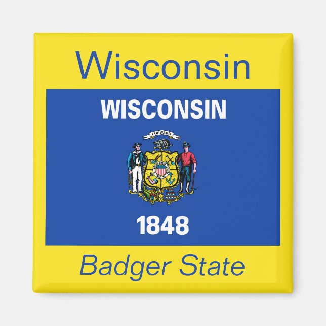 Íman Wisconsin Flag Magnet (Frente)