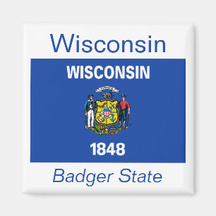 Íman Wisconsin Flag Magnet