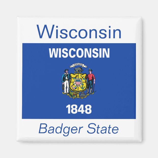 Íman Wisconsin Flag Magnet (Frente)