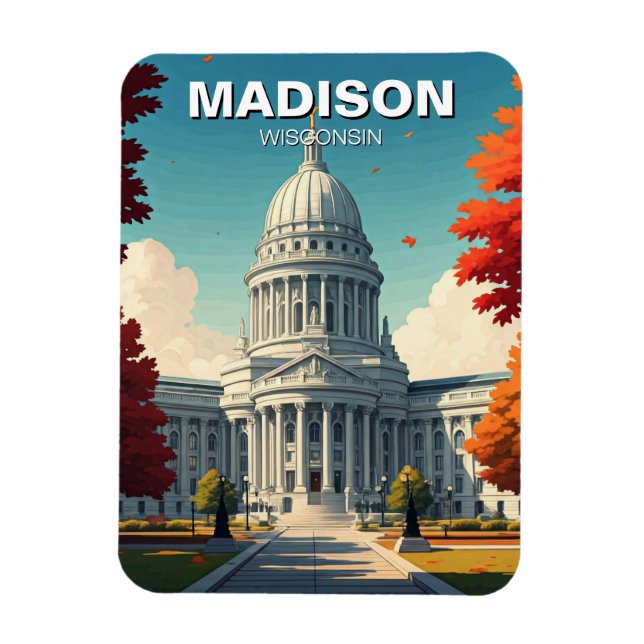 Íman Wisconsin Madison State Capitol (Vertical)
