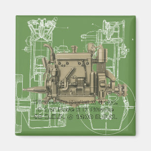 Íman Wisconsin Motor Milwaukee Wisconsin, motor a gás X