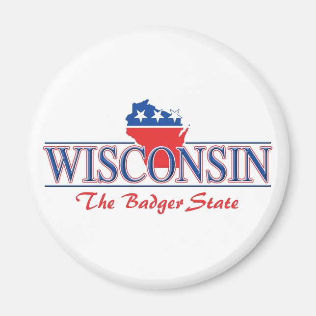 Íman Wisconsin Patriotic Magnets (Frente)