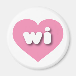 Íman Wisconsin Pink Heart - amor