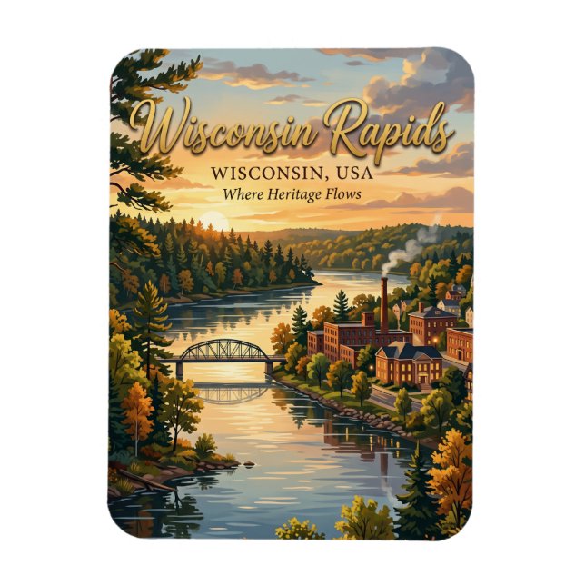 Íman Wisconsin Rapids, Wisconsin (Vertical)