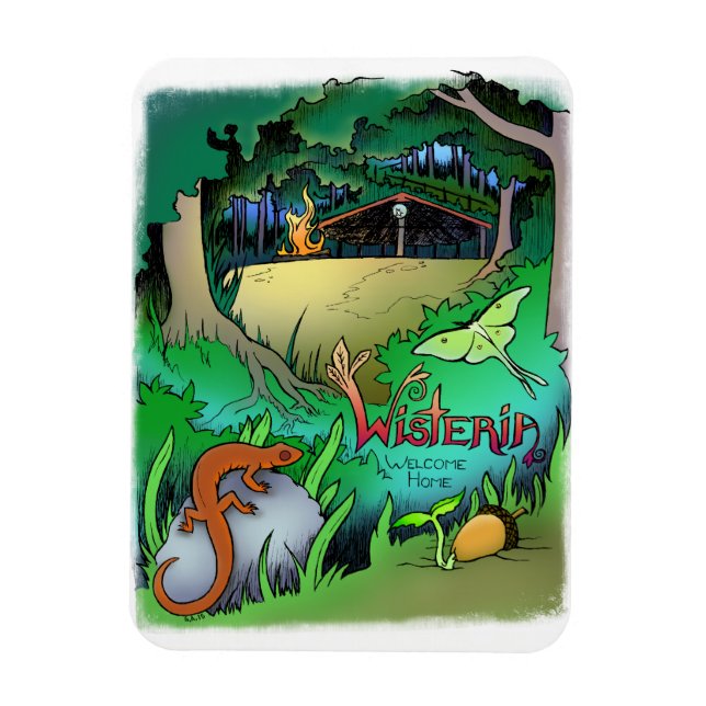 Íman Wisteria Refrigerator Magnet (Vertical)