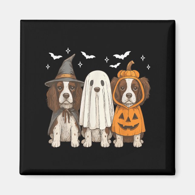 Íman Witch English Springer Spaniel Halloween Springer (Frente)