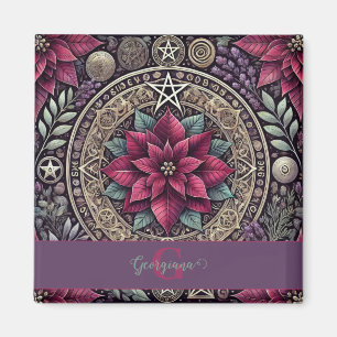 Íman Witchy Poinsettia Pentagram Mandala