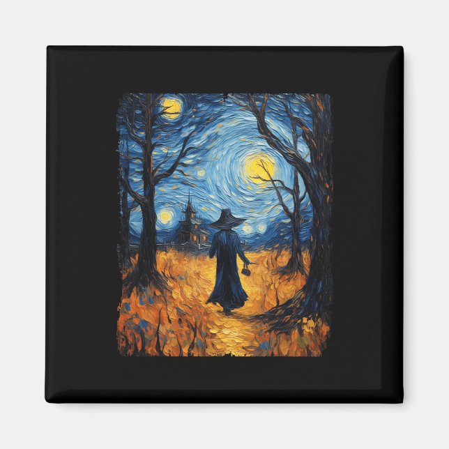 Íman Witeen Starry Night Van Gogh Costume Art (Frente)