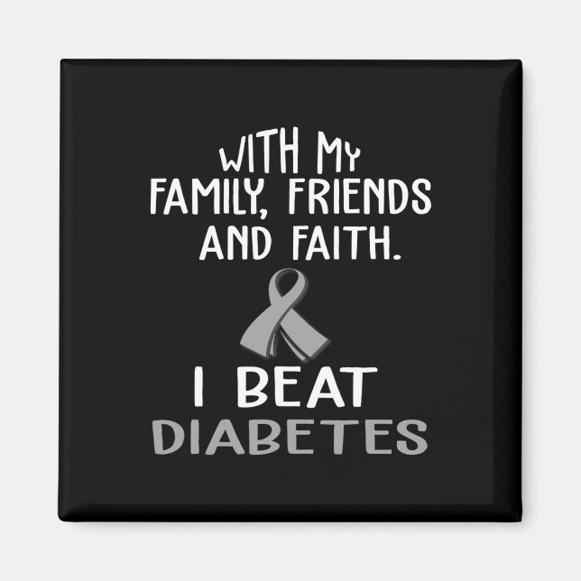 Íman With My Family And Faith I Beat Diabetes  (Frente)