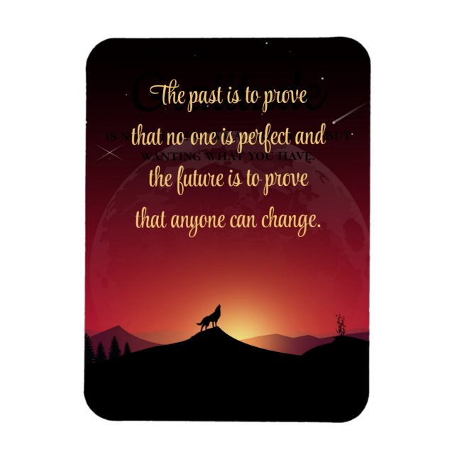 Íman Wolf and Night Sky Ninguém é Perfeito (Vertical)