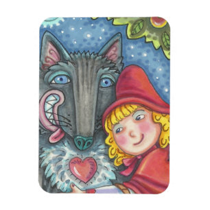 Íman Wolf E Red Riding Hood MAGNET *Personalizar