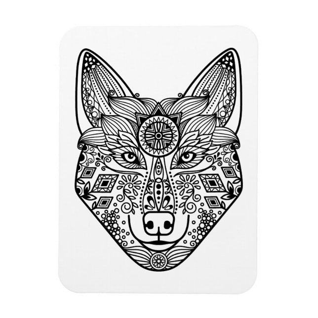 Íman Wolf Head inspirado (Vertical)