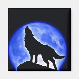 Íman Wolf Howling na Lua