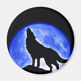 Íman Wolf Howling na Lua