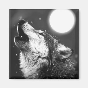 Íman Wolf Howling na Lua