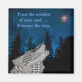 Íman Wolf Howling na Lua