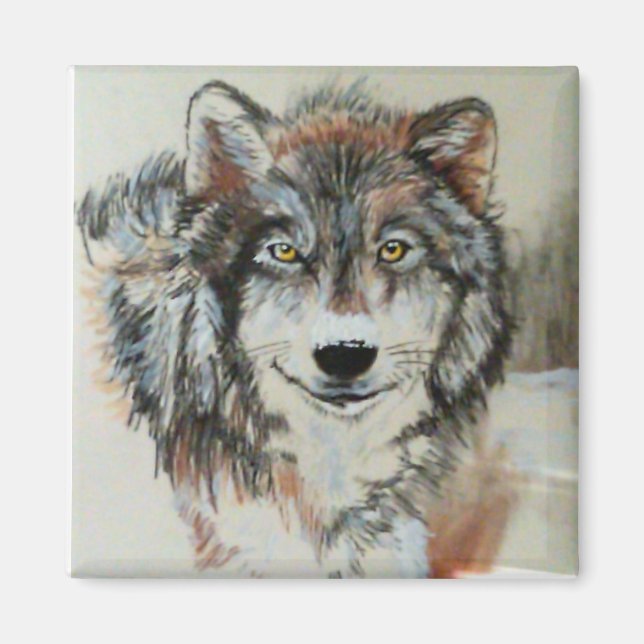 Íman Wolf Magnet - Arte Original (Frente)