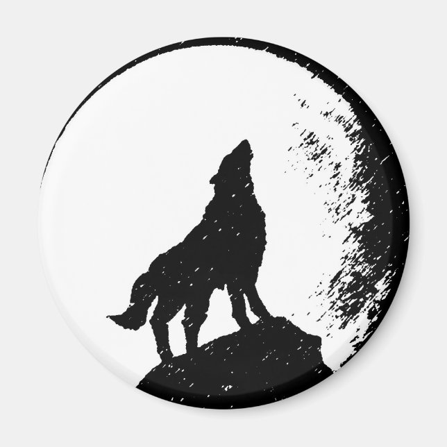 Íman Wolf & Moon Silhoutte (Frente)