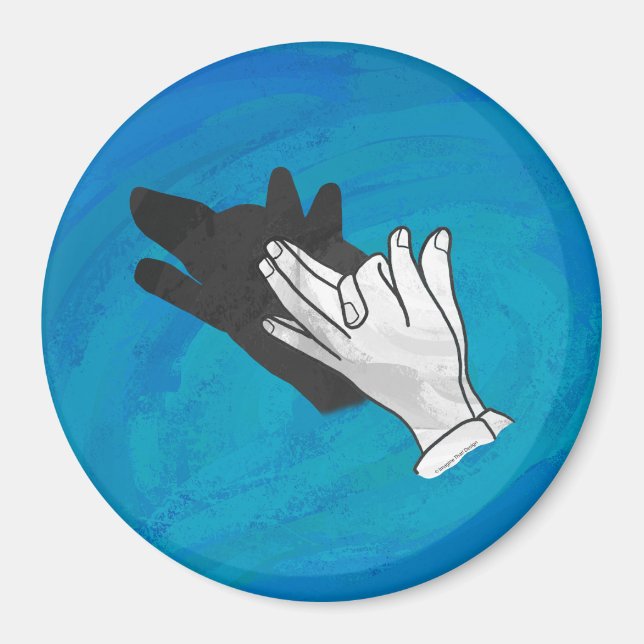 Íman Wolf On Blue (Frente)