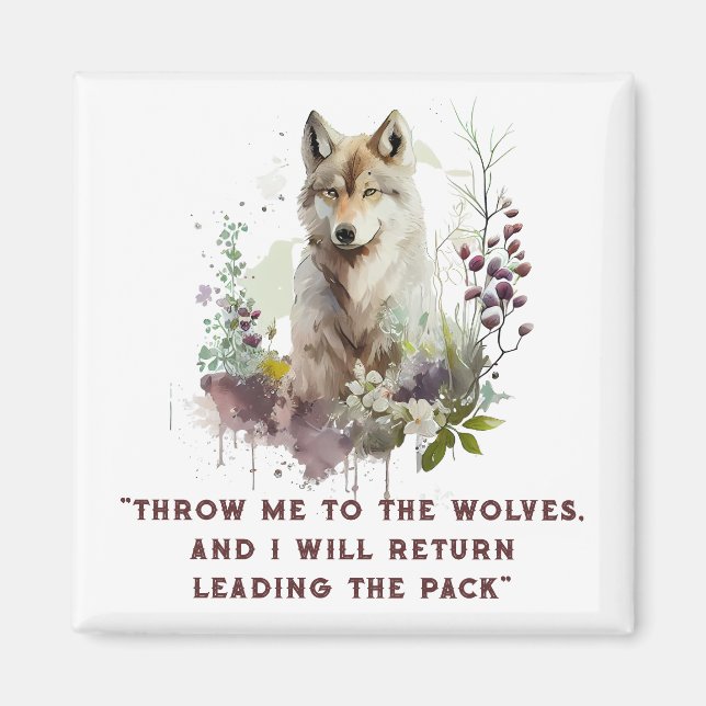 Íman Wolf Quote Magnet (Frente)