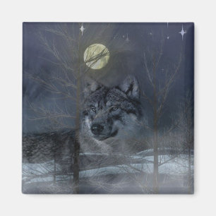 Íman Wolf Spirit Moon Night