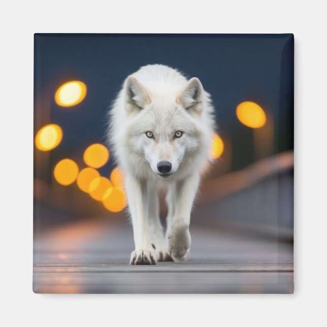 Íman Wolf Wildlife Animal Na Rua Ao Exterior (Frente)
