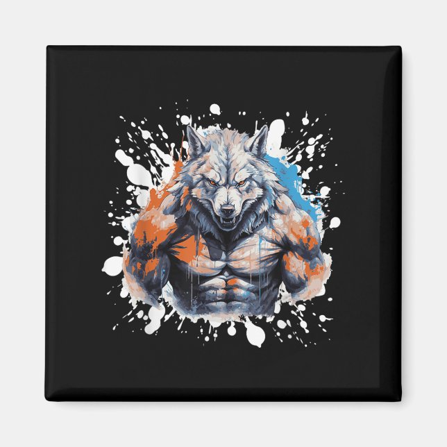 Íman Wolf Workout Gym Fighter Bodybuilder  (Frente)