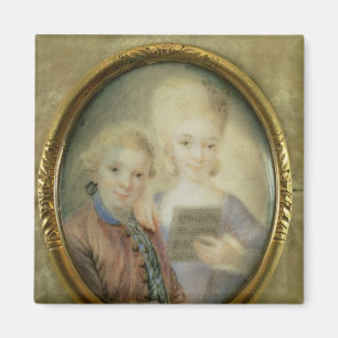 Íman Wolfgang Amadeus Mozart e sua irmã