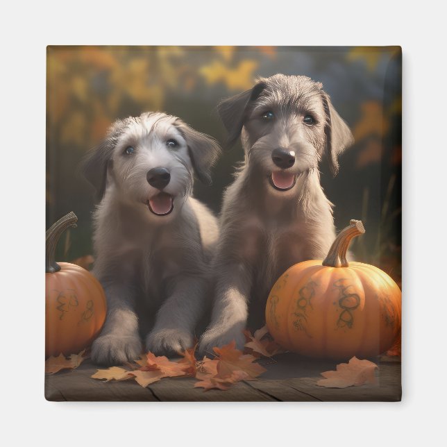 Íman Wolfhound Puppy Autumn Delight Pumpkin (Frente)