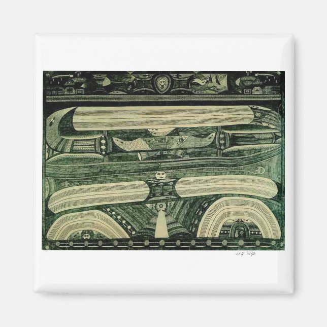 Íman Wölfli 'Petrol' Fine Art (Frente)