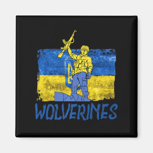 Íman Wolverines apóia Ucrânia Wolverines Love (Frente)