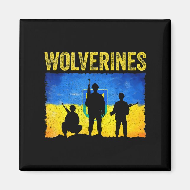 Íman Wolverines Support Ucrânia (Frente)