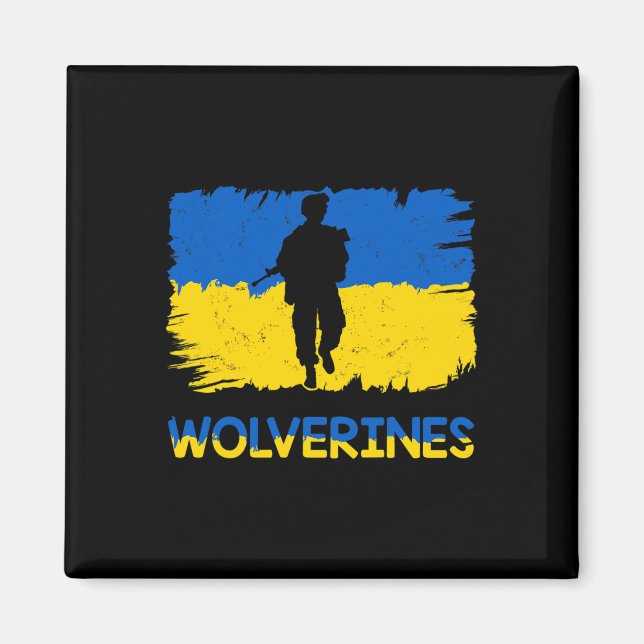 Íman Wolverines Support Ukraine Support Ukraine Stand W (Frente)
