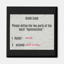 Íman Womb Com Imagem De Histerectomia De Vista