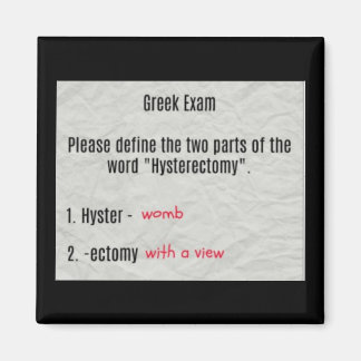 Íman Womb Com Imagem De Histerectomia De Vista